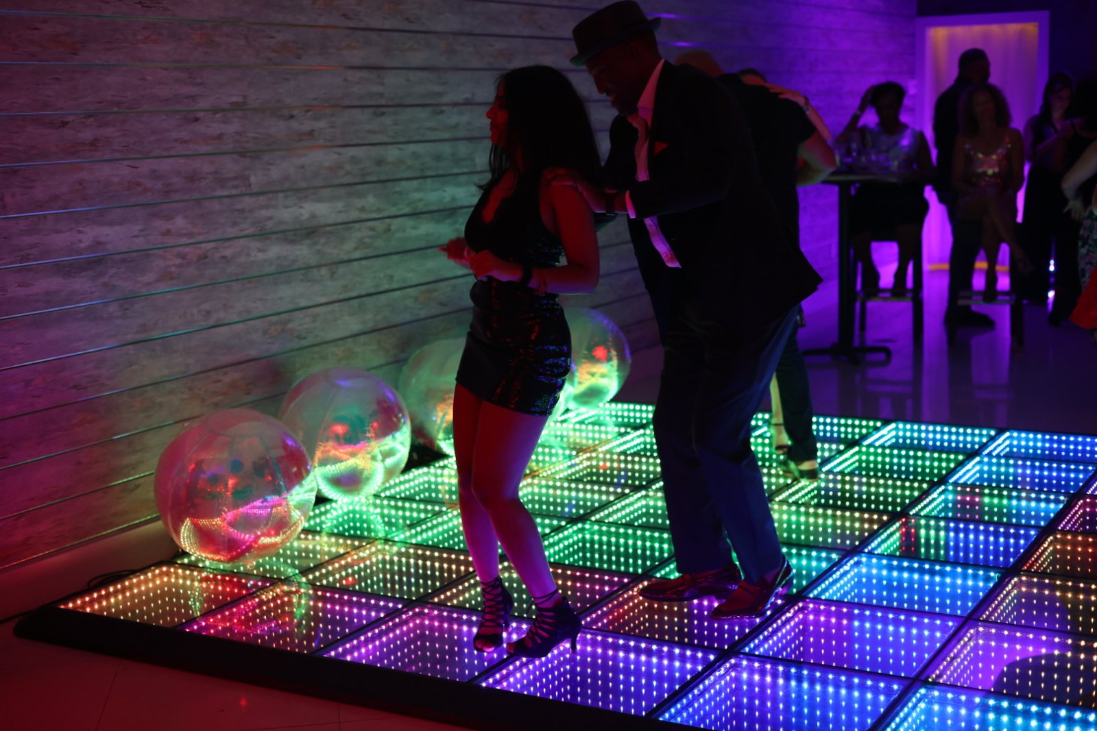 Partners sharing a close dance connection