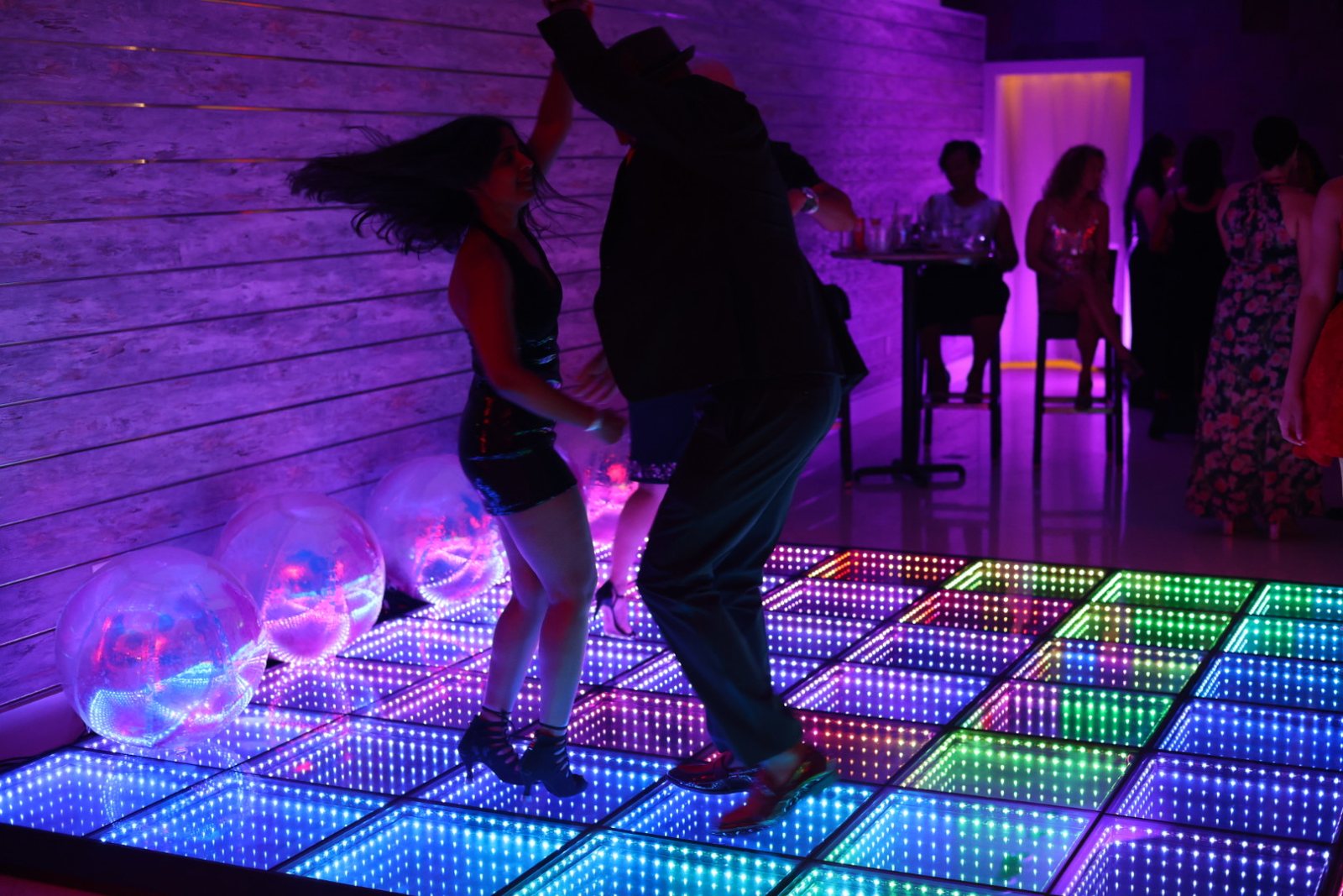 A lively partner turn on the dance floor