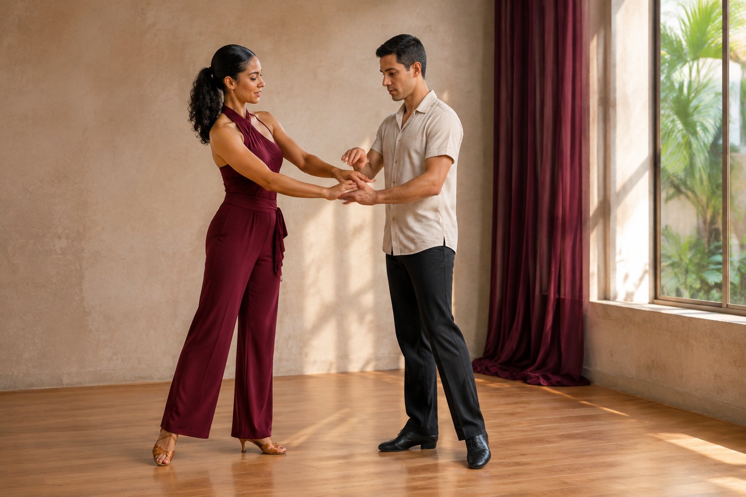 Illustration of a private partner-dance lesson